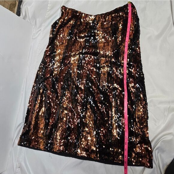 ANTHROPOLOGIE sequined strapless party NYE mini dress plus size 16 - Picture 10 of 13